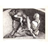 MICHAEL AYRTON [1921-75]. Minotaur Rising, 1971. etching, edition of 75, artist's proof X/X.