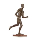 WILLI SOUKOP, R.A. [1907-95]. Runner, c.1938. bronze, unique, signed WS on bronze base and SOUKOP