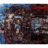 JOHN PIPER, R.A. [1903-92]. Abstract, 1962/3. oil and collage on card. Early study for the Piper