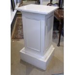 A pair of painted pine pedestals