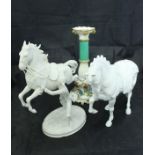A Vienna porcelain figure group of Spanish school horse training,