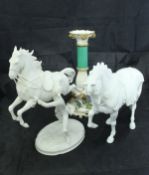 A Vienna porcelain figure group of Spanish school horse training,