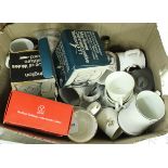 A box of various Royal commemorative wares including Silver Jubilee mug, Royal Wedding 1973,