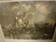 AFTER ROWLAND HILDER "Windsor Castle", limited edition print No'd.