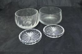 A set of eight Dartington glass finger bowls,