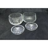 A set of eight Dartington glass finger bowls,