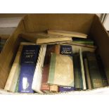 A box of various books to include W H AUDEN "Poems", published by Faber & Faber Limited London,