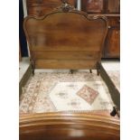 A mahogany framed bedstead in the Louis XV taste