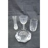A set of seven Saint Louis wine glasses, together with a set of three Saint Louis tumblers,