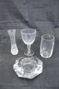 A set of seven Saint Louis wine glasses, together with a set of three Saint Louis tumblers,