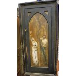 A Victorian painted pine cupboard,
