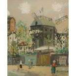 AFTER MAURICE UTRILLO (1883-1955) "Moulin de la Galette", pochoir lithograph, limited edition No'd.