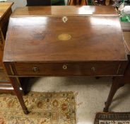A 19th Century mahogany and inlaid clerk's desk / bureau,