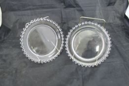 A set of ten Lalique dishes with glass ball decoration