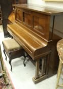 A Burnand mahogany cased pianola,