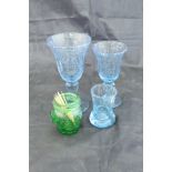 A selection of Biot glass to include stemmed wine glasses,