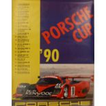 A collection of Porsche racing posters 3 posters 97cm tall by 75cm wide