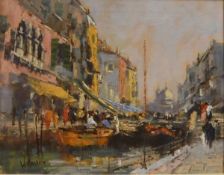 WILLIAM DAVIES "The Rio Garibaldi", oil on canvas, signed lower left,