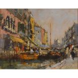 WILLIAM DAVIES "The Rio Garibaldi", oil on canvas, signed lower left,