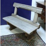 A Victorian oak chapel pew (with alterations)