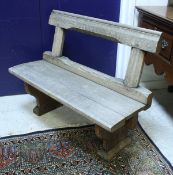 A Victorian oak chapel pew (with alterations)
