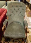 An Edwardian salon chair,