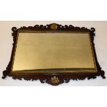 A 19th Century mahogany framed fretwork carved wall mirror in the early 18th Century manner 70cm