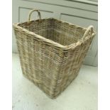 A large cane work log basket