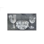 A set of fifteen Baccarat wine glasses,