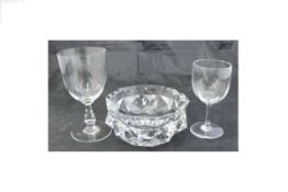 A set of fifteen Baccarat wine glasses,