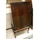 An early 20th Century mahogany cased sheet music cabinet,