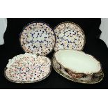 A collection of Royal Crown Derby and similar china comprising three plates,