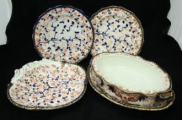 A collection of Royal Crown Derby and similar china comprising three plates,