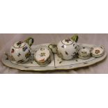 A collection of Herend porcelain wares to include fish platter with drainers,