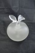 A Lalique "Grande Pomme" perfume bottle,