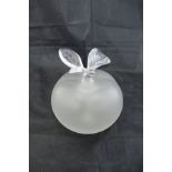 A Lalique "Grande Pomme" perfume bottle,