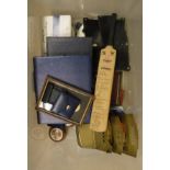 A box of sundry items to include an SS Perfect Stuart Suttridge & Co.