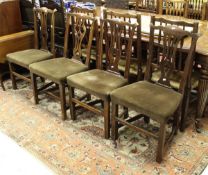 A set of three late 18th / early 19th Century provincial Chippendale style dining chairs and a