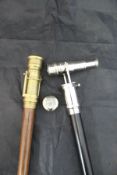 A brass telescope inscribed "Victorian Marine Telescope W Ottway & Co.