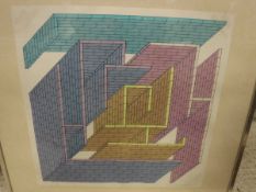 AFTER P A THORNTON '73 "Bricks I", a stereograph, artist's proof,