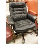 A leather office swivel chair