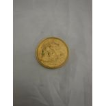 An Edwardian gold £5 coin 1902,