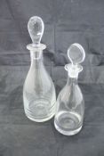 Nine decanters of similar form