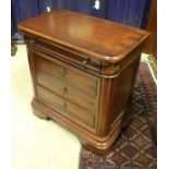 A pair of Simon Horn cherrywood chests of four long drawers on bracket feet CONDITION