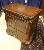 A pair of Simon Horn cherrywood chests of four long drawers on bracket feet CONDITION