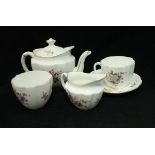 A Royal Crown Derby "Derby Posies" pattern part tea set, four large decanters,