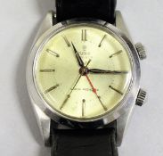 A Rolex "Tudor" advisor alarm wristwatch the silvered dial with plain batons inscribed "Tudor