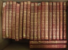 A box of numerous leatherbound books by RUDYARD KIPLING