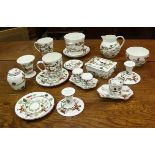 A Crown Staffordshire fine bone china part tea set "Hunting Scene" pattern (20 pieces approx)