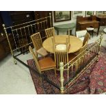 A 20th Century brass double bedstead in the Victorian manner